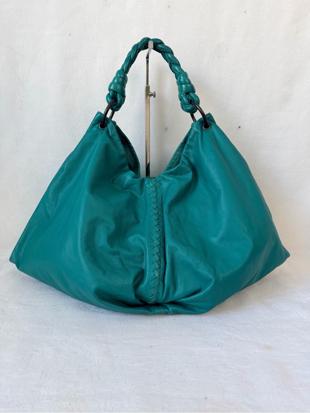 Bottega Veneta Aquilone Fortune Cookie Intrecciato Leather Hobo Bag